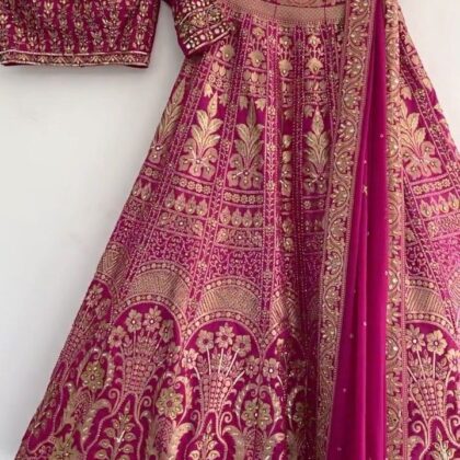 Lehenga, Red, 1 Piece