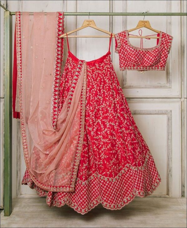 Lehenga, Red, 1 Piece - Image 2