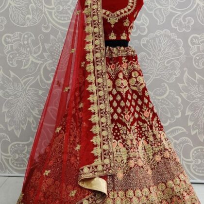 Lehenga, Red, 1 Piece