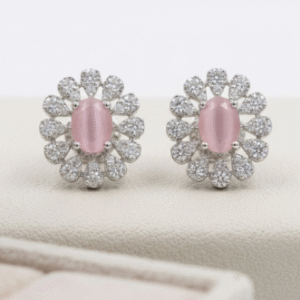 Earrings, Blush Radiance Halo Earrings, Qty-1 Pair